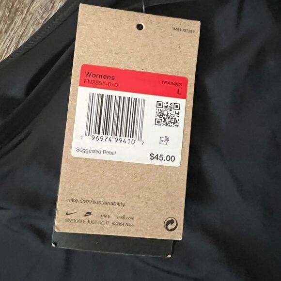 Nike One Dri-FIT Crop Twist Short Sleeve Top- Size Large - Picture 4 of 6